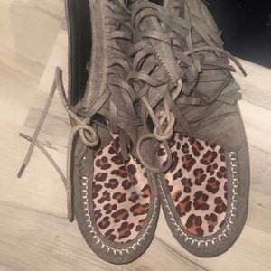 Leopard Moccasin Boots